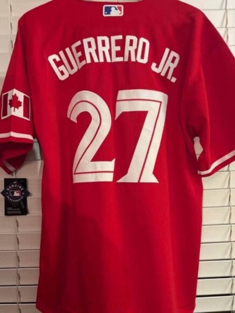 Canada Day Toronto Blue Jays Vladimir Guerrero Jr #27 Sewn Jersey Medium Red NWT